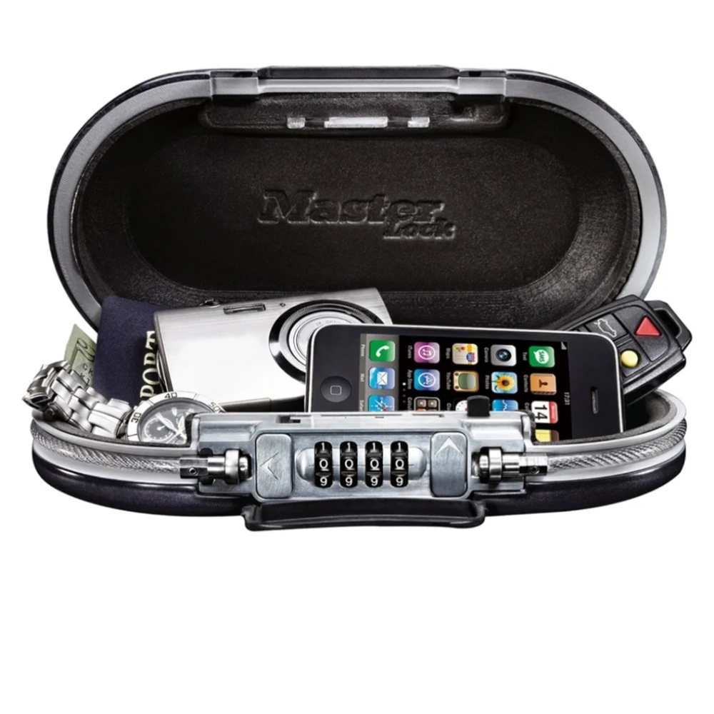 Master Lock Portable Small Lock Box, Set Your Own Combination Lock Portable Safe